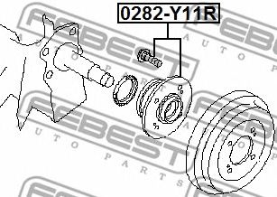 Купить FEBEST 0282Y11R подшипник ступ. зад.!\ Nissan Bluebird/Prairie 88-94 без ABS