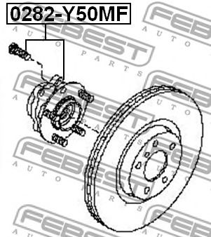 Купить FEBEST 0282-Y50MF Ступица в сборе передняя INFINITI M35/45 2004-2010, INFINITI Q70/M (Y51) 2010- 0282-Y50MF