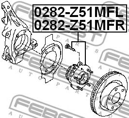 Купить FEBEST 0282Z51MFR к-кт подшипника передней ступицы в сборе правый!\ Nissan Teana J32 08-13