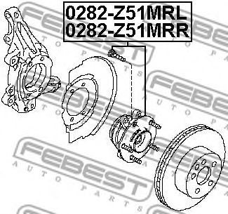 Купить FEBEST 0282Z51MRL к-кт подшипника ступицы передней лев.!\ Nissan Teana 3.5 08> /Teana 09> /Murano Z51 07>