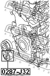 Купить FEBEST 0287J32 ролик натяжной ремня !\ Nissan X-Trail 2.5 07>