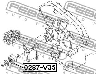 Купить FEBEST 0287V35 ролик натяжной!\ Nissan Terrano III/Pathfinder R50 1995-2003