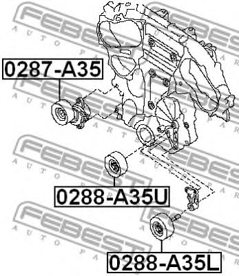 Купить FEBEST 0288A35L ролик обводной!\ Nissan Teana J32 08-13