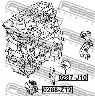 Купить FEBEST 0288Z12 ролик обводной!\ Nissan Qashqai/Tiida 1.6 07>