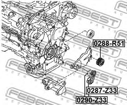 Купить FEBEST 0290Z33 натяжитель ремня с роликом!\ Nissan QX70 08>
