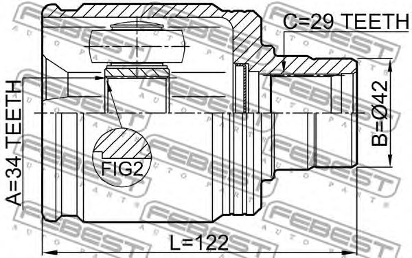Купить FEBEST 0311ACC22RH ШРУС внутренний правый к-кт!\ Honda Accord 2.2CTDi 04-08