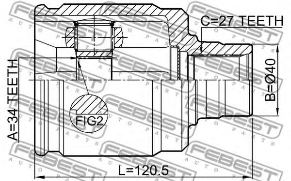 Купить FEBEST 0311-CL20RH ШРУС 0311-CL20RH