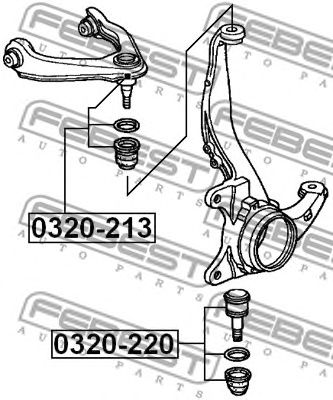 Купить FEBEST 0320-220 Опора шаровая HONDA CR-V 1996­2001 0320-220