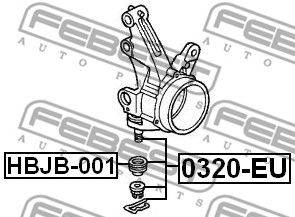Купить FEBEST 0320-EU Опора шаровая HONDA CIVIC 01-05 0320-EU