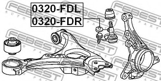 Купить FEBEST 0320-FDL Опора шаровая левая HONDA CIVIC 4D FD1 2006­-2014 0320-FDL