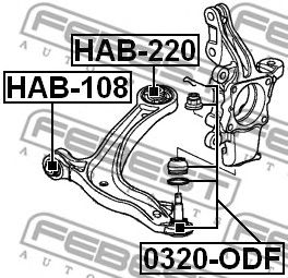 Купить FEBEST 0320ODF шаровая опора передняя!\ Honda Odyssey/Pilot 10>