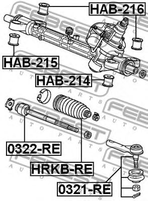 Купить FEBEST 0321RE наконечник рулевой!\ Honda CR-V 2.0/2.4/2.2D 07>