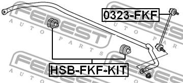 Купить FEBEST 0323-FKF Тяга стабилизатора 0323-FKF