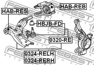 Купить FEBEST 0324RERH рычаг нижний правый!\ Honda Cr-V 07-09