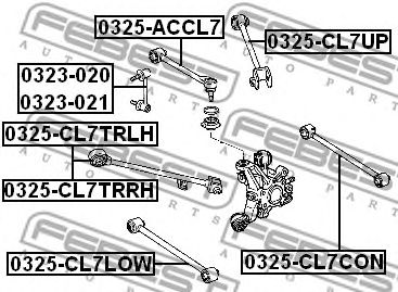 Купить FEBEST 0325CL7CON рычаг задней подвески !задний нижний правый\ Honda Accord 2.0-2.4/2.2CTDi 03>