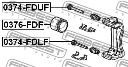 Купить FEBEST 0374-FDLF Втулка направляющая передн суппорта HONDA ACCORD CL# 2002-2008 0374-FDLF