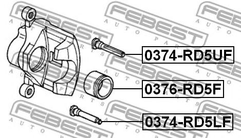 Купить FEBEST 0374RD5UF направляющая суппорта тормозного переднего!\ Honda Accord 02-08