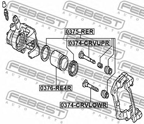 Купить FEBEST 0375RER ремкомплект тормоза дискового! d38\ Honda C-RV 06-12