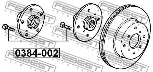 Купить FEBEST 0384002 шпилька колёсная!\ Honda Accord 02-08