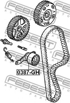 Купить FEBEST 0387GH ролик натяжной ремня ГРМ!\ Honda Civic/HR-V 1.4-1.6 & Vtec 92>