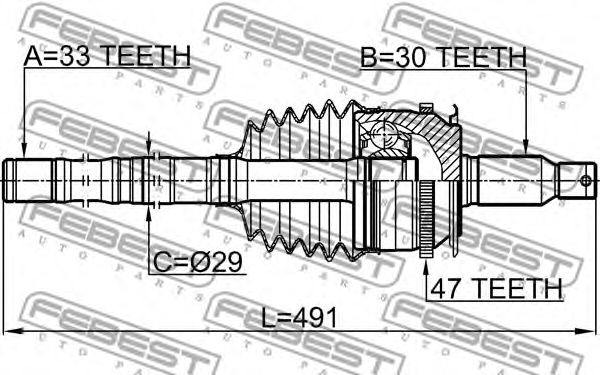 Купить запчасть FEBEST - 0414KB4A47R 