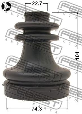 Купить FEBEST 0415DARH пыльник ШРУСа внутренний к-кт! 74.3X104X22.7 \ Mitsubishi Carisma DA 95-03