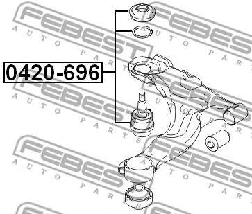 Купить FEBEST 0420696 опора шаровая!\Hyundai Accent 99>