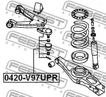 Купить FEBEST 0420V97UPR опора шаровая задняя верхняя!\ Mitsubishi Pajero all 00>