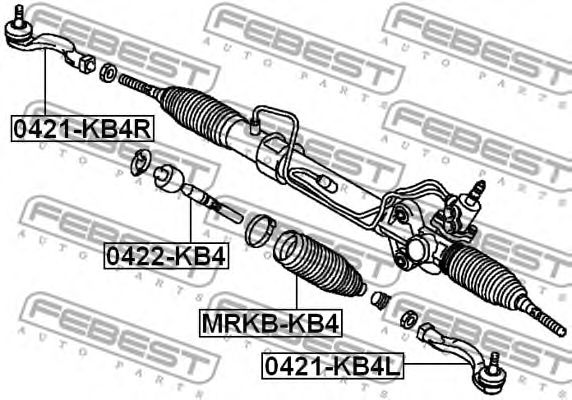 Купить FEBEST 0422-KB4 Тяга рулевая 0422-KB4
