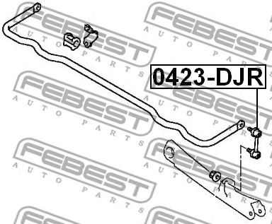 Купить FEBEST 0423DJR тяга стабилизатора заднего!\ Mitsubishi Galant 2.4/3.8 03>