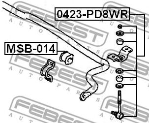 Купить FEBEST 0423PD8WR тяга стабилизатора заднего к-кт!\ Mitsubishi Pajero <89/Galant 4WD 88-92