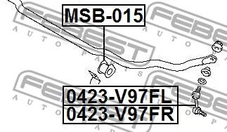 Купить FEBEST 0423V97FR тяга стабилизатора переднего правая!\ Mitsubishi Pajero 3.2 DI-D/3.8 V6 07>
