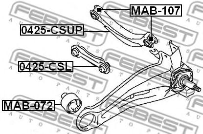 Купить FEBEST 0425CSUP рычаг задний поперечный верхний!\ Mitsubishi ASX GA10>
