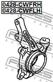 Купить FEBEST 0428CWFRH поворотный кулак! правый\ Mitsubishi Outlander 05>