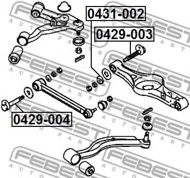 Купить FEBEST 0429004 болт с эксцентриком!\ Mitsubishi Pajero II V14W-V55W 91-04