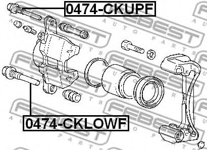 Купить FEBEST 0474CKUPF направляющая суппорта тормозного переднего!\ Mitsubishi Lancer/Mirage CJ 95-03