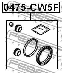 Купить FEBEST 0475CW5F рем.к-кт суппорта переднего!\ Mitsubishi ASX GA 10>