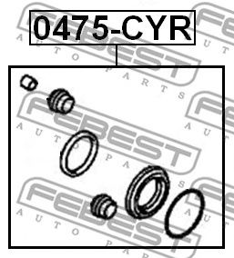 Купить FEBEST 0475-CYR Ремкомплект задн суппорта 0475-CYR