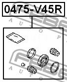 Купить FEBEST 0475V45R рем.к-т диск.торм.!\ disk diam.43 Mitsubishi Pajero 90-96