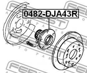 Купить FEBEST 0482-DJA43R Ступица 0482-DJA43R