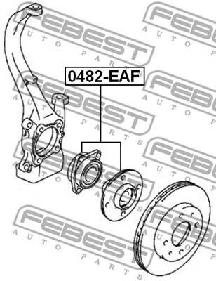 Купить FEBEST 0482-EAF Ступица в сборе передняя MITSUBISHI GALANT EA7A 1996.10-2006.03 0482-EAF