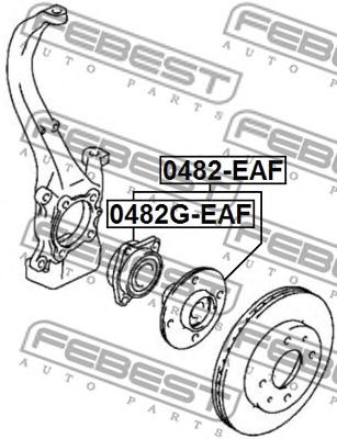 Купить FEBEST 0482GEAF к-т подшипника ступ. перед.!\ Mitsubishi Chariot Grandis N94W 4WD 92-03