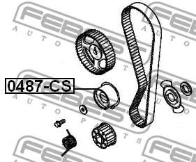Купить FEBEST 0487-CS Ролик натяжной ГРМ MITSUBISHI LANCER (CS) 0487-CS