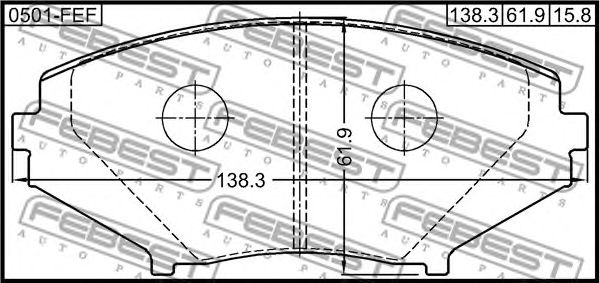 Купить FEBEST 0501FEF колодки дисковые передние!\ Mazda RX8 2.6 03>