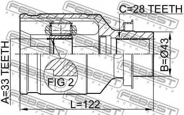 Купить FEBEST 0511-M6MTRH ШРУС 0511-M6MTRH