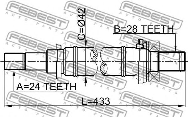 Купить FEBEST 0512-M316MT Вал привода MAZDA 3 BK 2003-2008 0512-M316MT