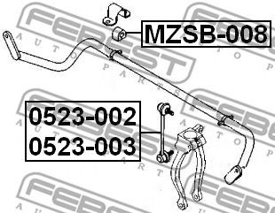 Купить FEBEST 0523003 тяга стабилизатора переднего левая!\ Mazda 6 all 02>