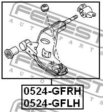 Купить FEBEST 0524-GFLH Рычаг подвески 0524-GFLH