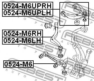 Купить FEBEST 0524-M6LH Рычаг нижн левый MAZDA 6 GG 2002-2007 0524-M6LH