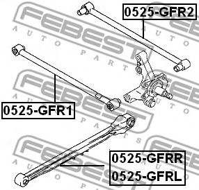 Купить FEBEST 0525GFRL рычаг задней подвески продольный левый!\ Mazda 626 GF all 97>